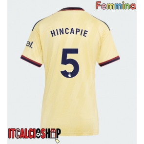 Arsenal Piero Hincapie #5 Terza Maglia Femmina 2026-27 Manica Corta